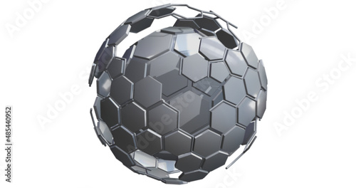 4K 3D Abstrakt Chemie Biologie Ball KI Büro Design