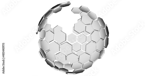 4K 3D Abstrakt Chemie Biologie Ball KI Büro Design