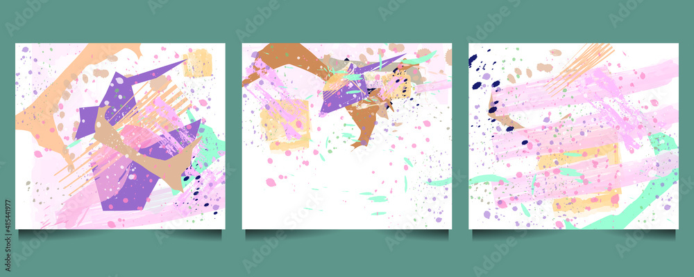 Abstract art comfortable pastel muted shades of rosé beige watercolor wet wash set invitation card background template collection Abstract art comfortable pastel muted shades of rosé beige watercolor wet wash set invitation card background template collection