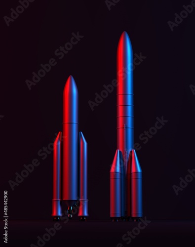 évolution des fusées ariane - rendu 3D	
 photo
