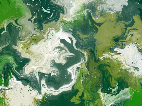 green and white abstract painting background for decoration and display