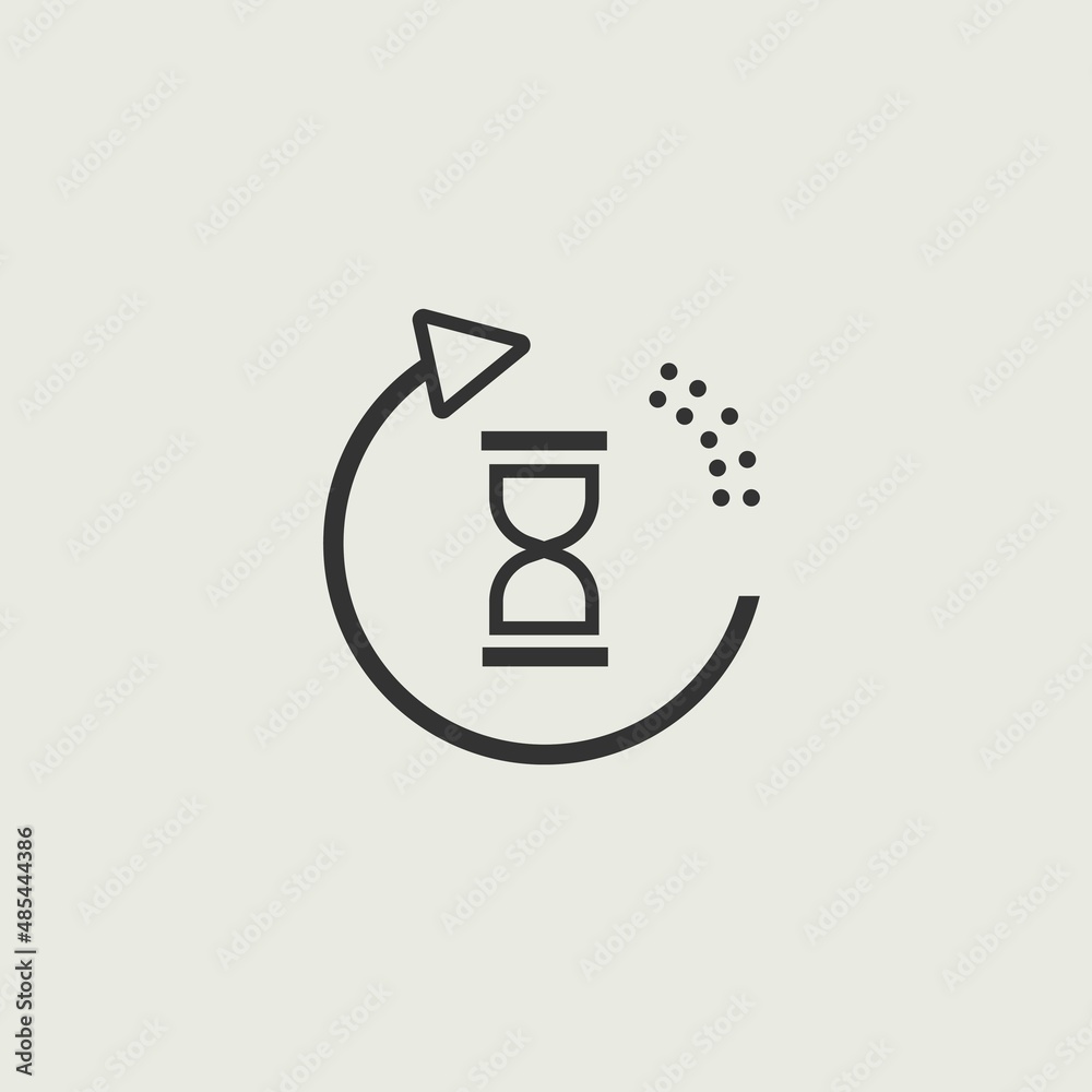 hourglass vector icon illustration sign hourglass vector icon illustration sign