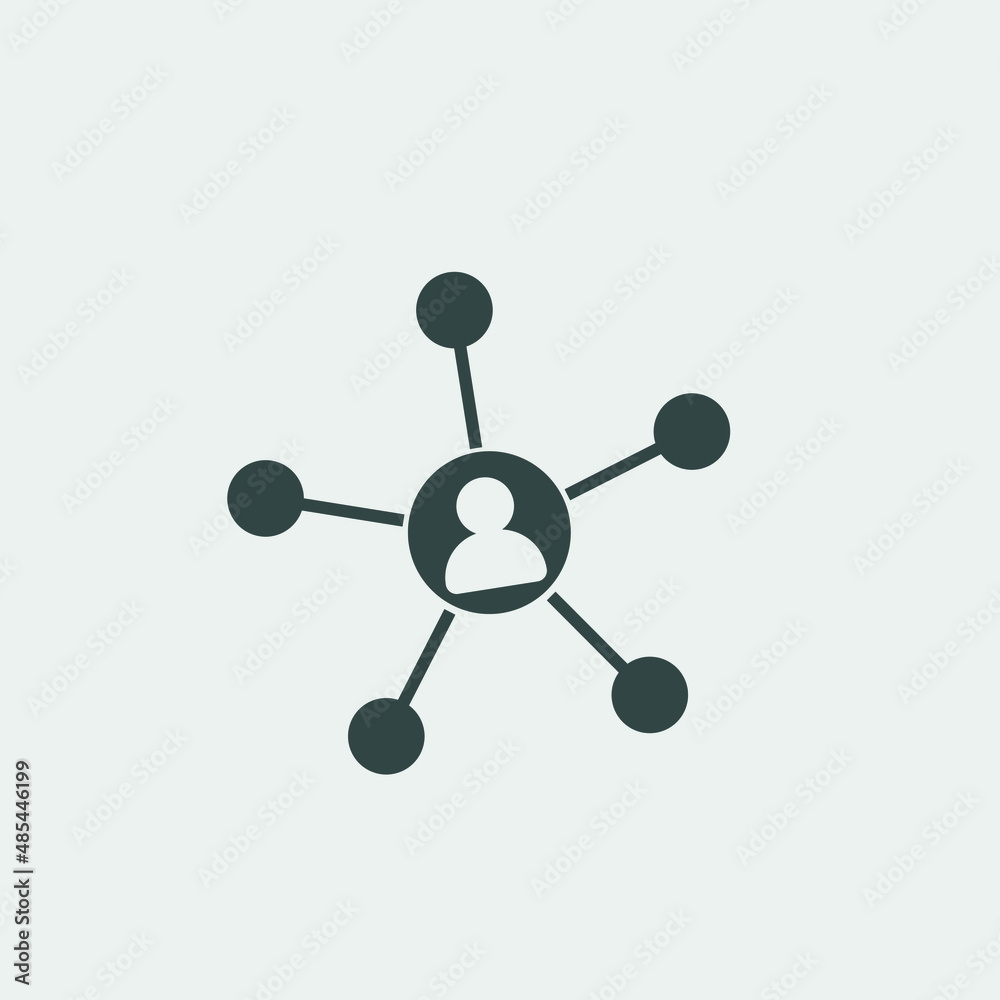 business network vector icon illustration sign business network vector icon illustration sign