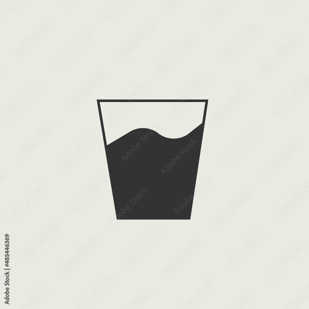 cup of water vector icon illustration sign cup of water vector icon illustration sign