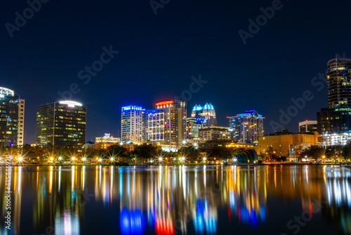 Orlando, Florida skyline at Lake Eola