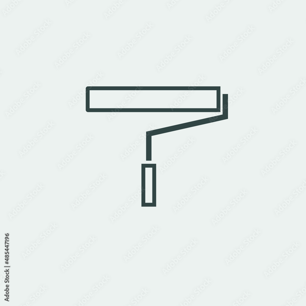 paint roller vector icon illustration sign paint roller vector icon illustration sign