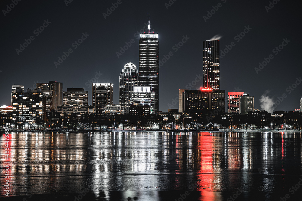 Obraz premium Boston skyline gritty