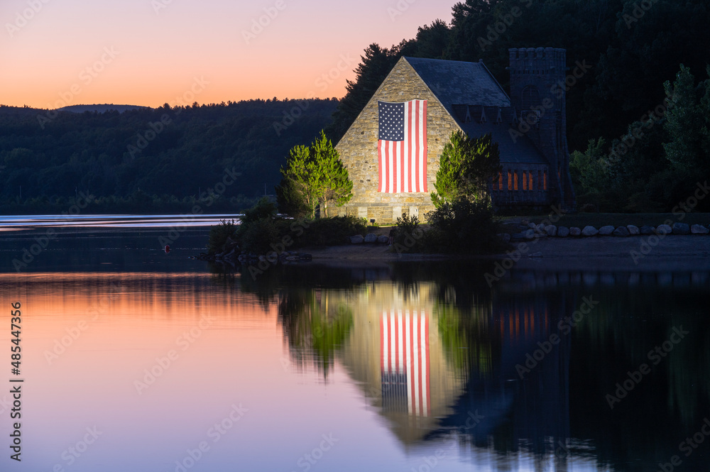 Stone church reflections