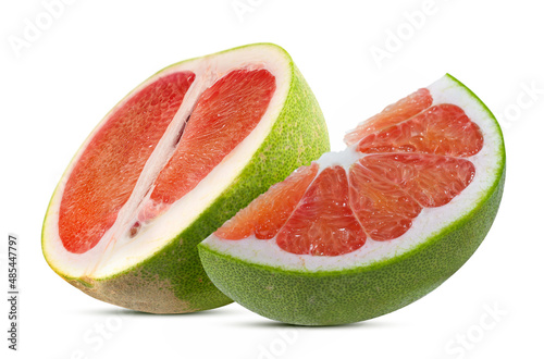 Pomelo or grapefriut isolated on white background photo