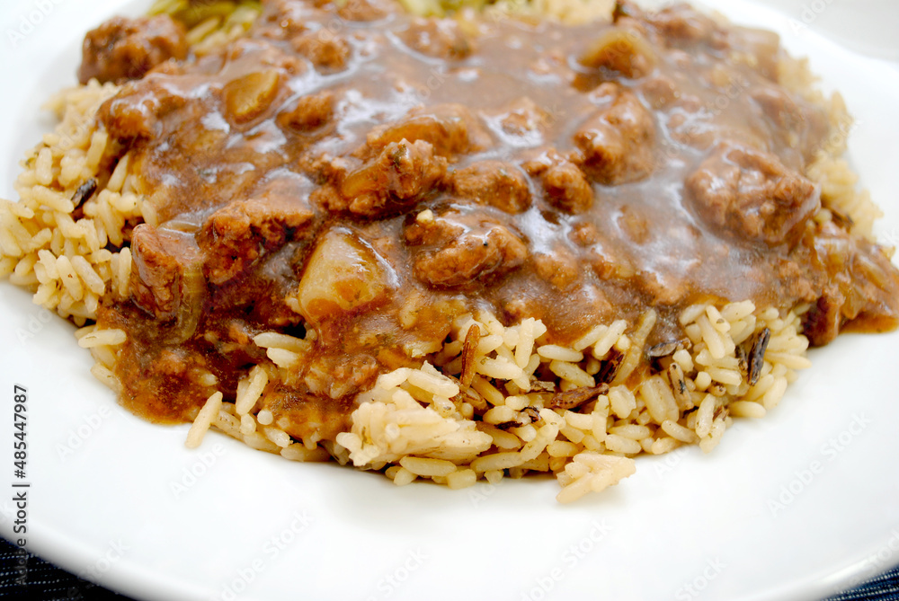 Hamburg Gravy Over Wild Rice Hamburg Gravy Over Wild Rice
