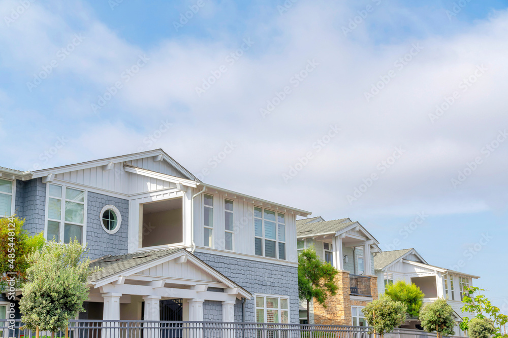 Fenced residential buildings at La Jolla, California