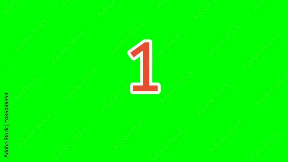 Number one 1 animation green screen.flat design cartoon number animated images Number one 1 animation green screen.flat design cartoon number animated images