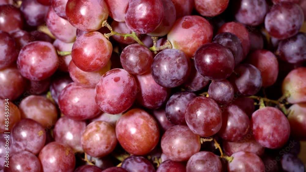 Fresh red grapes rotation background Fresh red grapes rotation background
