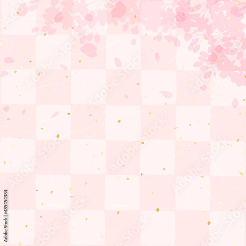 桜 和風 市松模様