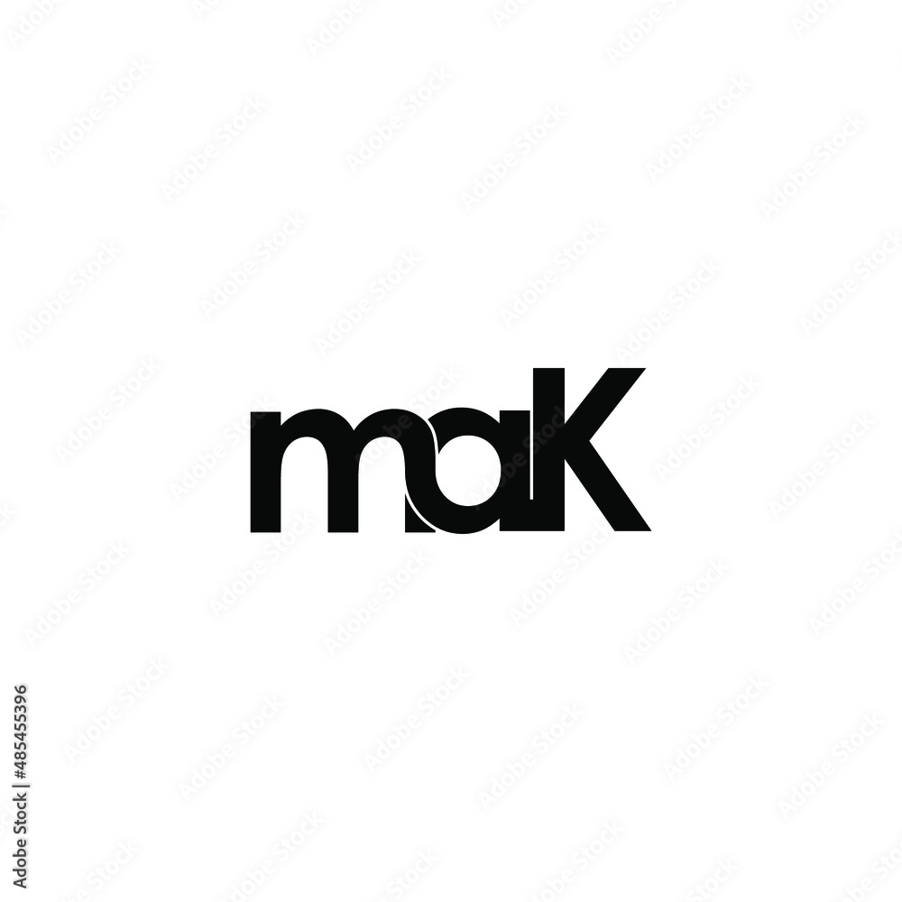 mak letter original monogram logo design mak letter original monogram logo design