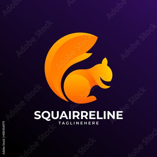 Squirrel colorful logo concept