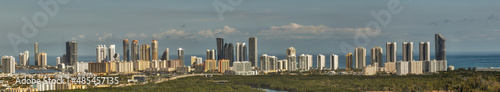 Aerial panorama Miami Sunny Isles Beach FL