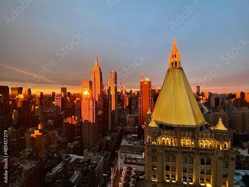 New York Life Building Sunset Skylin photo
