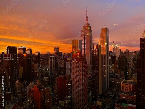 Wall Mural New York City Skyline at Sunset