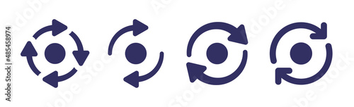 Arrow rotation circle. Rotate icon set. Vector illustration