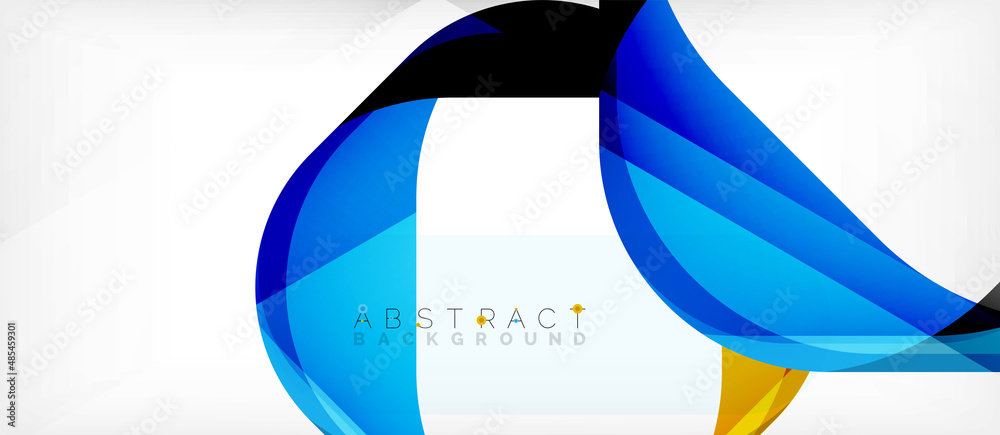 Abstract square shape with overlapping waves, minimal geometric background. Vector Illustration For Wallpaper, Banner, Background, Landing Page