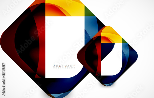 Minimal background. Abstract square shape with round corners created with wavy forms. Vector Illustration For Wallpaper, Banner, Background, Landing Page Free Download Minimal background. Abstract square shape with round corners created with wavy forms. Vector Illustration For Wallpaper, Banner, Background, Landing Page - GFXLoad