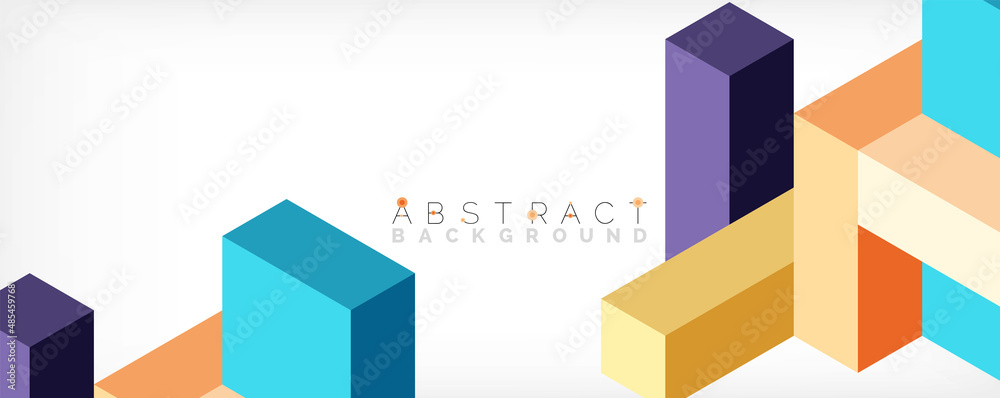 Abstract background. 3d cubes, cubic elements and blocks. Techno or business concept for wallpaper, banner, background, landing page Abstract background. 3d cubes, cubic elements and blocks. Techno or business concept for wallpaper, banner, background, landing page