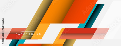 Vector background. Abstract overlapping color lines design with shadow effects. Illustration for wallpaper banner background or landing page