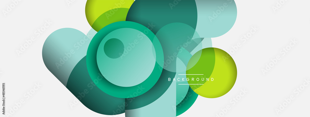 Creative geometric wallpaper. Minimal abstract background. Circles composition vector illustration for wallpaper banner background or landing page Creative geometric wallpaper. Minimal abstract background. Circles composition vector illustration for wallpaper banner background or landing page
