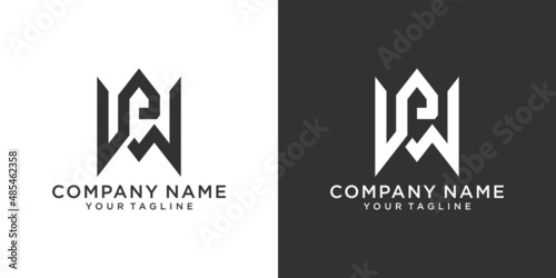 WE or EW initial letter logo design vector.