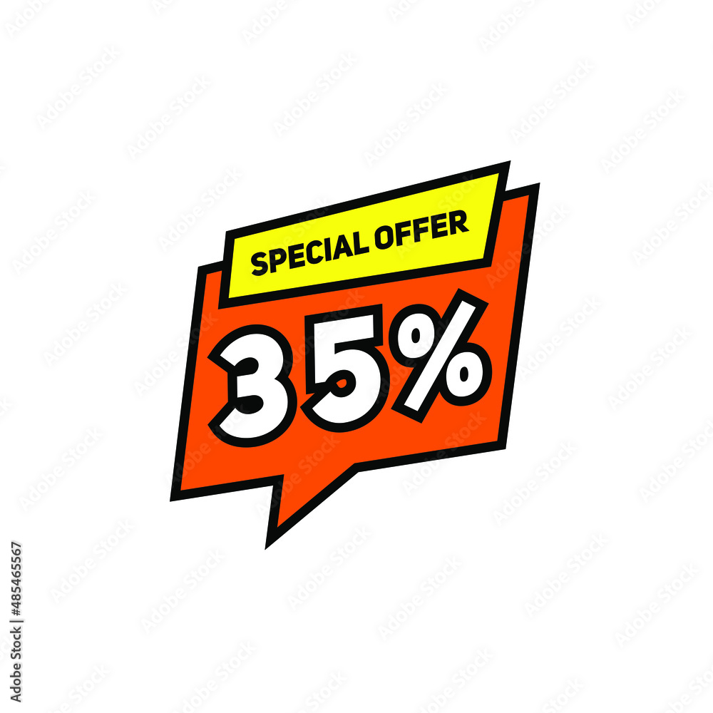 Sticker Discount 35% With Cartoon Theme Sticker Discount 35% With Cartoon Theme