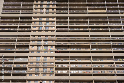 Balconies on generic urban apratment buildings in Calgary.