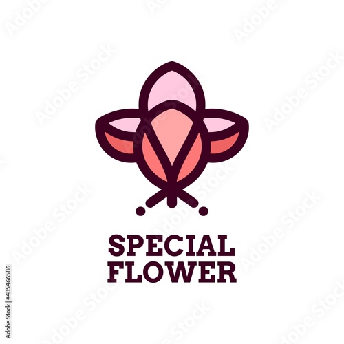 special flower nature logo concept design illustration