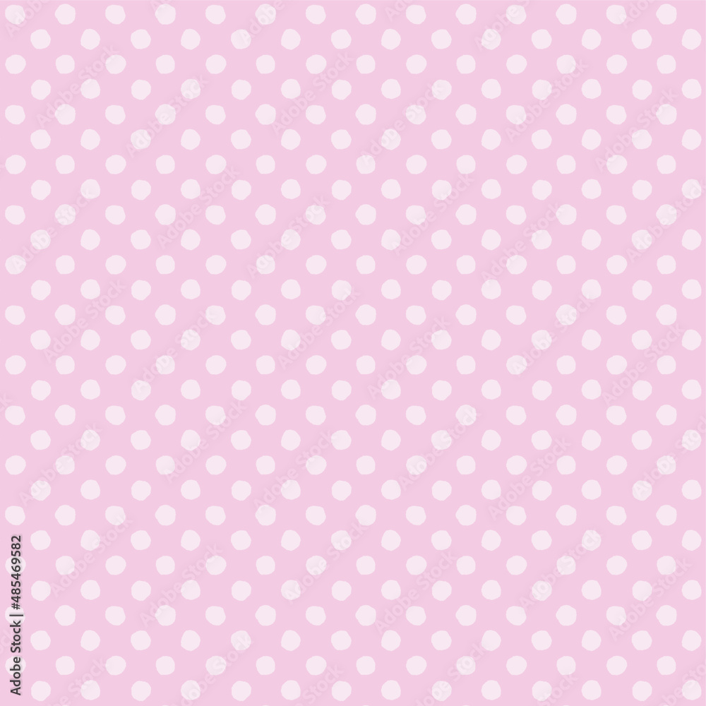 手描きラフ水玉【中】の背景素材(ピンク)