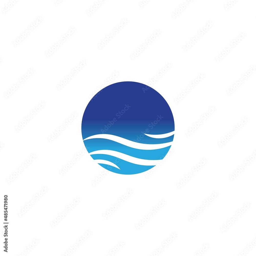 water wave logo design template water wave logo design template