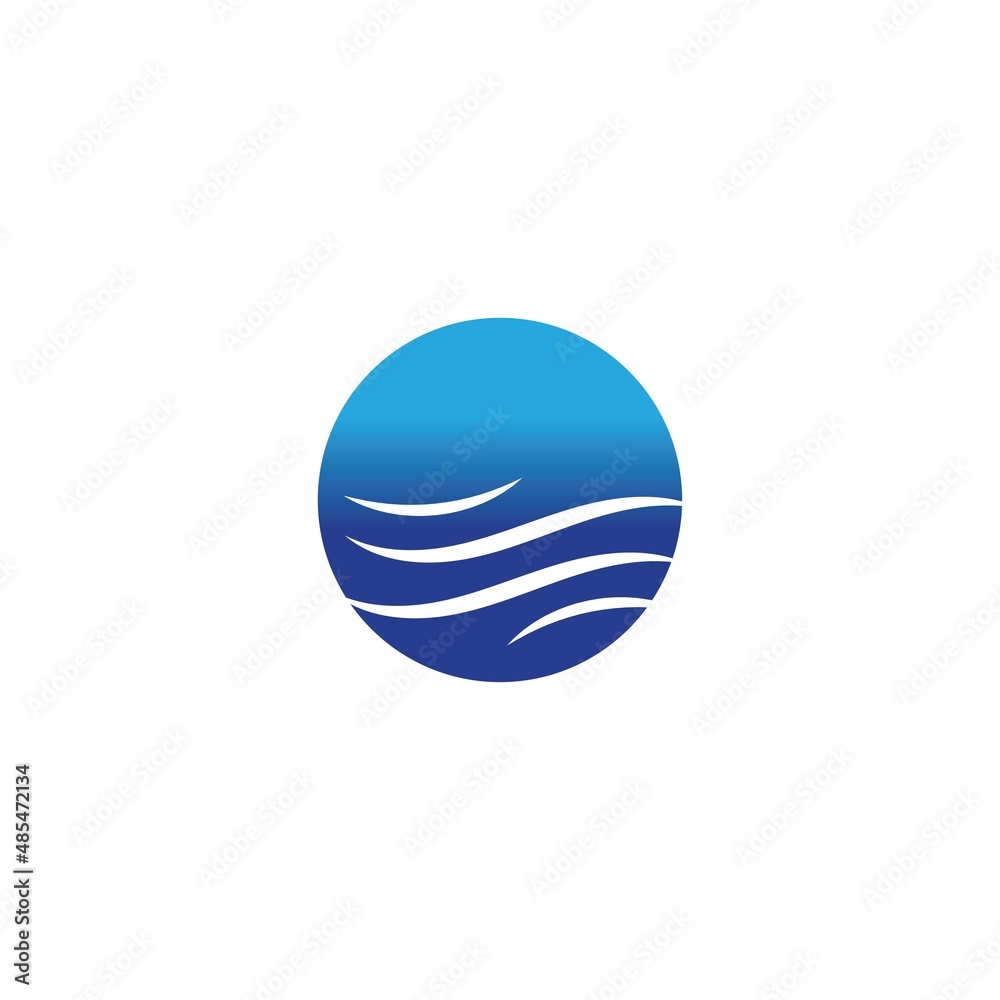 water wave logo design template water wave logo design template