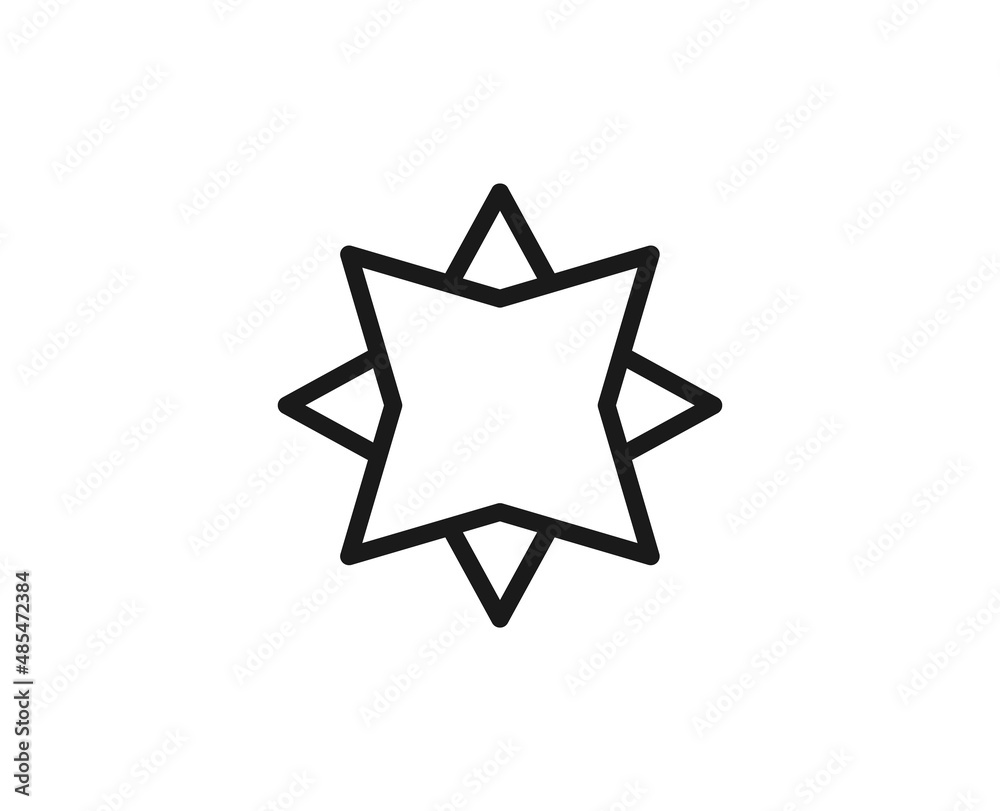 Black line icon on white background Black line icon on white background