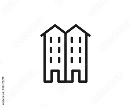 Constraction line icon on white background