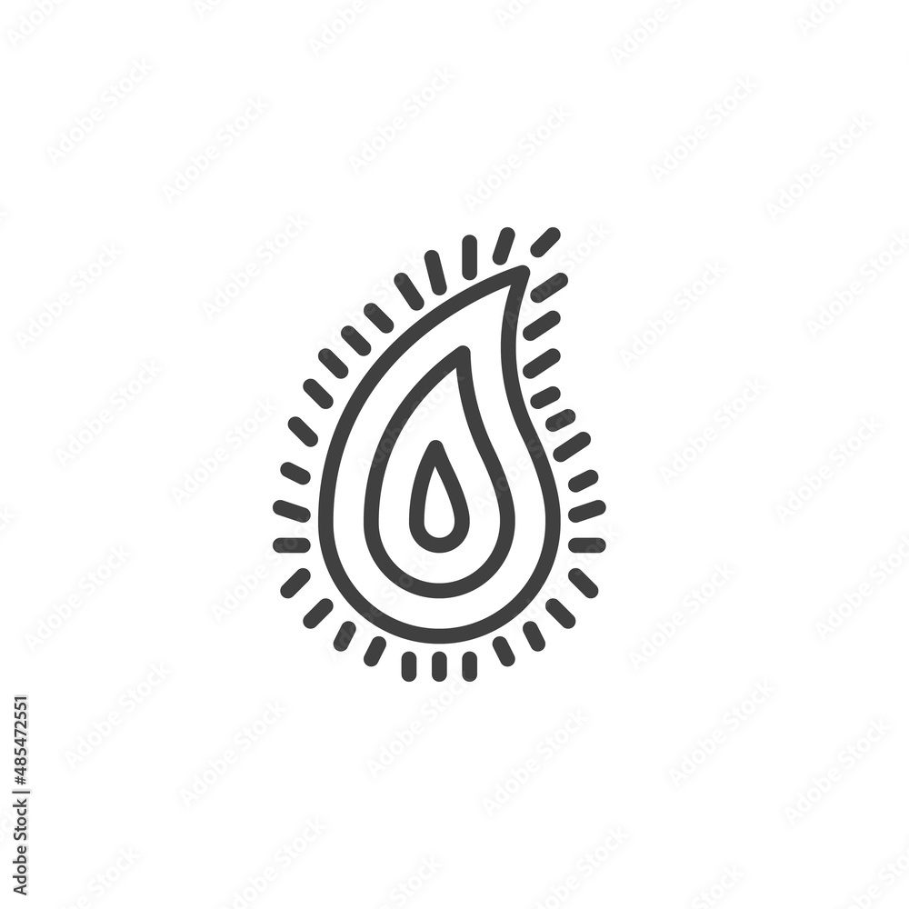 Paisley ornament line icon Paisley ornament line icon