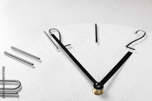 Wallpaper Mural Stylish analog clock on white background, closeup Torontodigital.ca