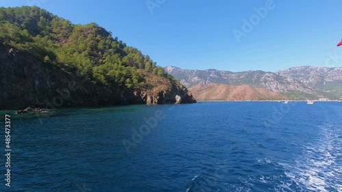 The road on a boat to the island of Suluada. Lykian peninsula Teke, Antalya, KumluJa district. 2.7K 