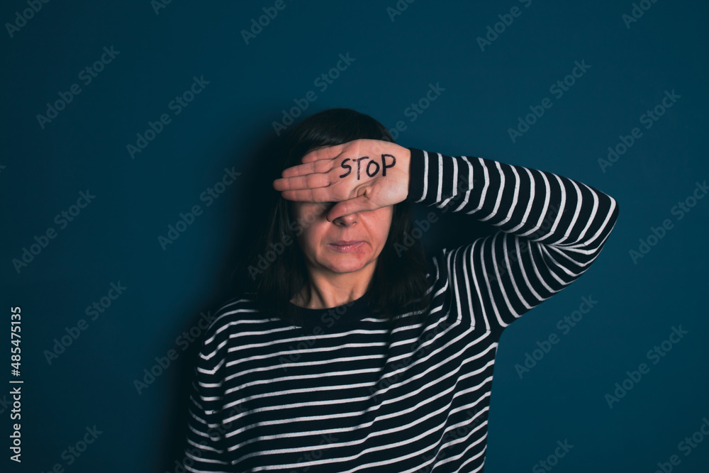 Fototapeta premium Stop violence against women