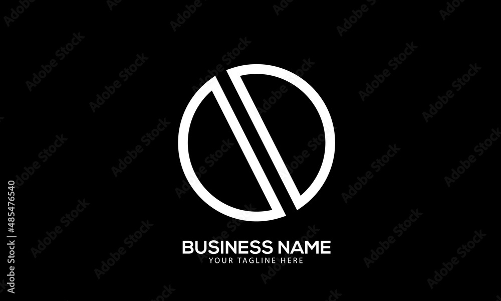 Alphabet DO or OD moon in circle ball monogram vector logo template Alphabet DO or OD moon in circle ball monogram vector logo template