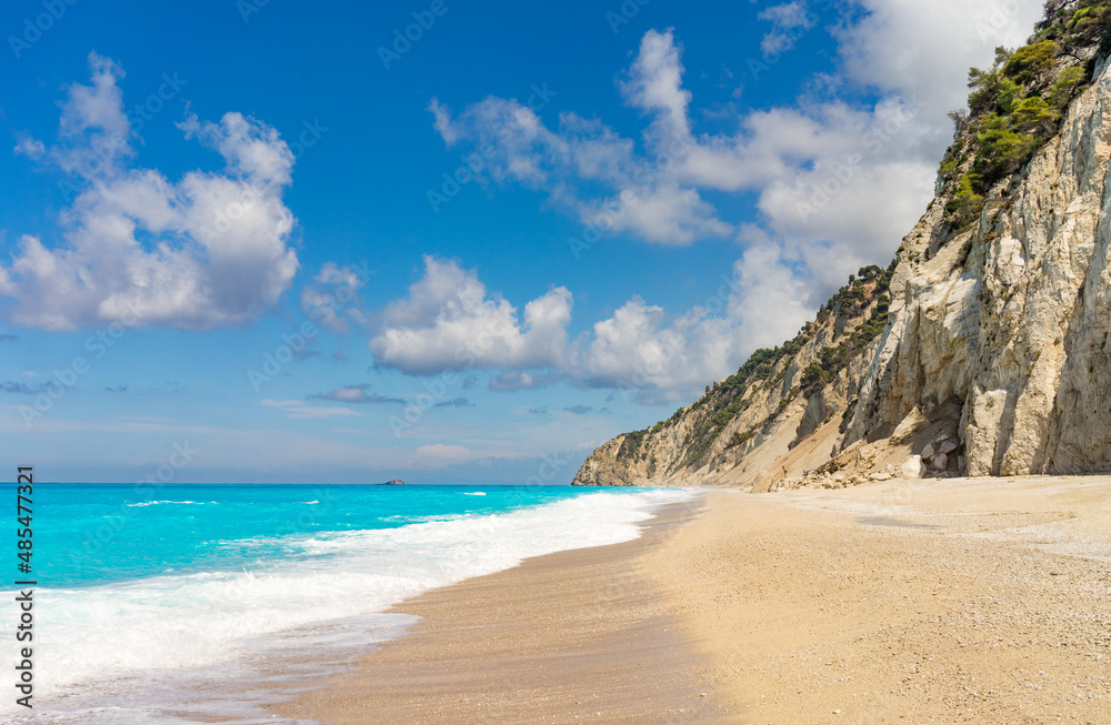 Egremni beach at Lefkada, Ionion sea, Greece Egremni beach at Lefkada, Ionion sea, Greece