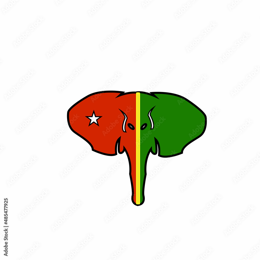 illustration vector grpahic of elephant icon.good for pet,etc.