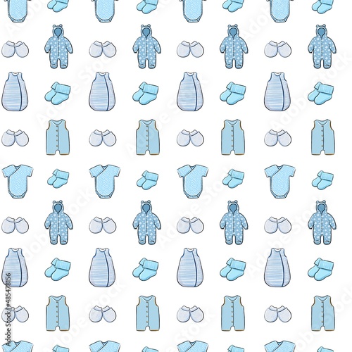 baby clothes set seamless pattern 