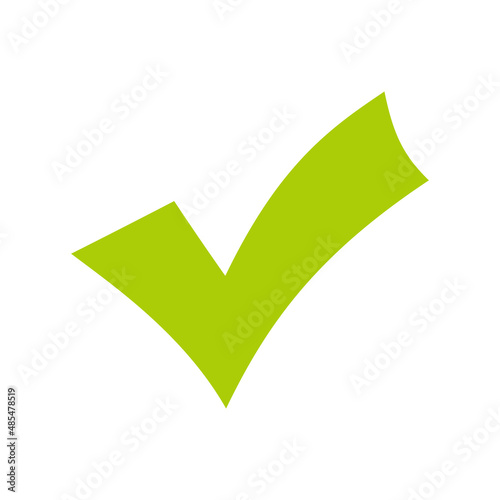 check mark green icon vector illustration sign