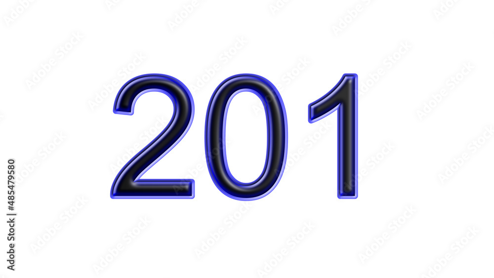 blue 201 number 3d effect white background blue 201 number 3d effect white background