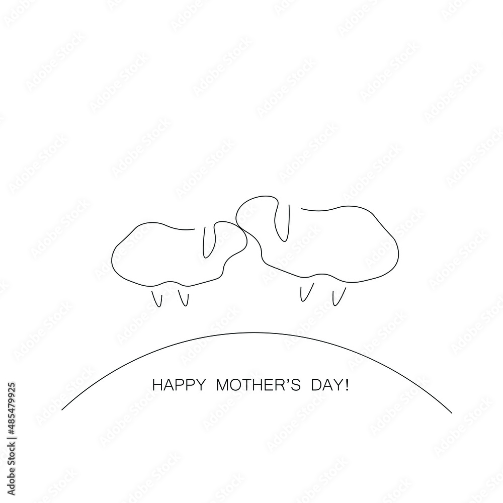 Happy mothers day card vector illustration Happy mothers day card vector illustration