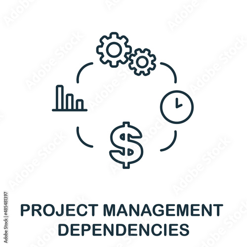 Dependencies icon. Line element from project management collection. Linear Dependencies icon sign for web design, infographics and more.